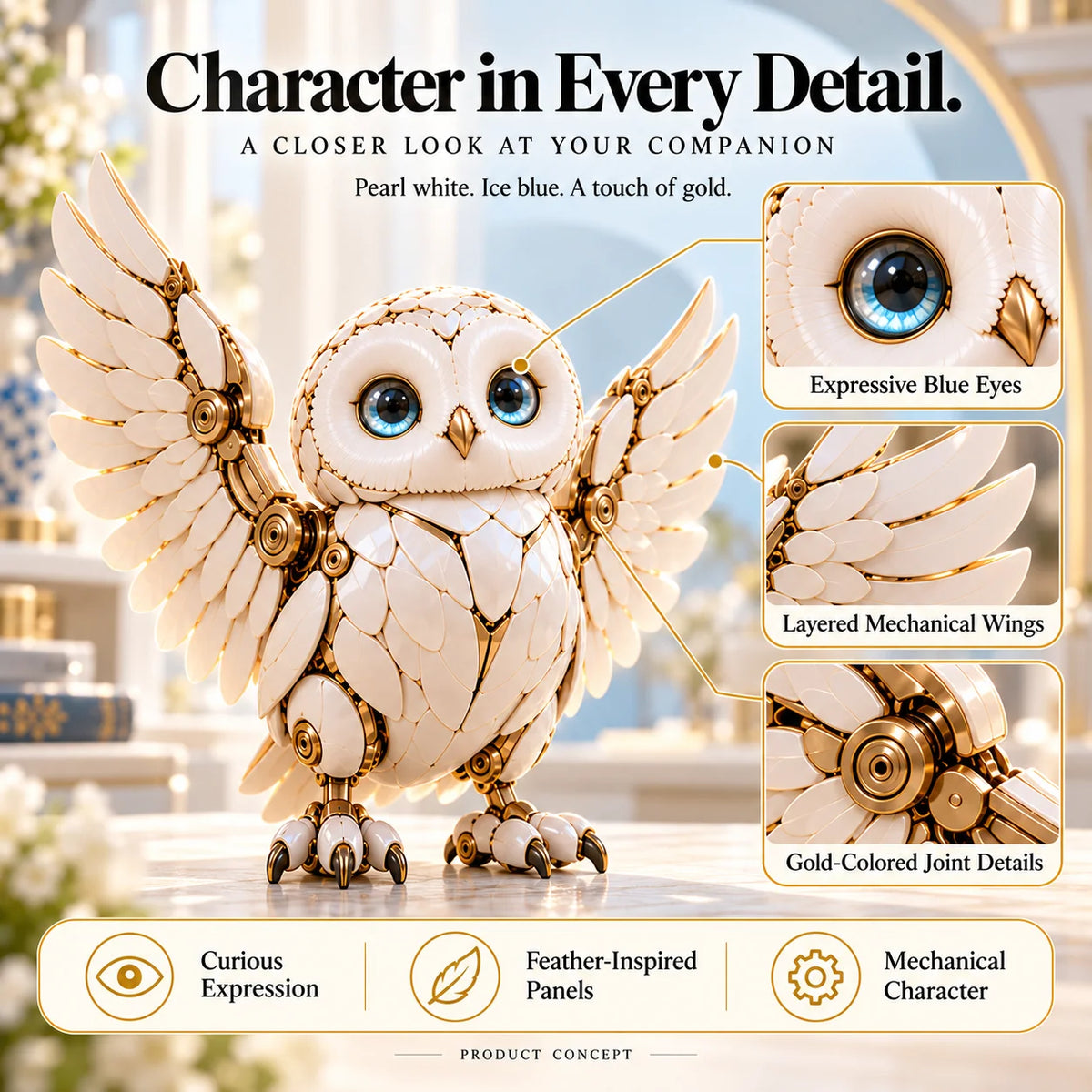 2-in-1 Transforming Mechanical Owl Egg