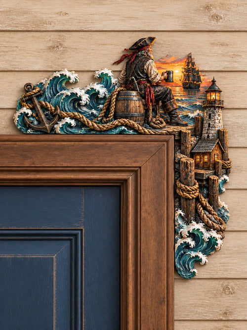 🏴‍☠️ Pirate's Cove Doorway Corner Decor - Nautical Ocean & Lighthouse Accent