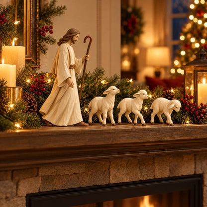 ✝️ Good Shepherd & Lamb Sculpture Collection | Faith-Inspired Home Décor