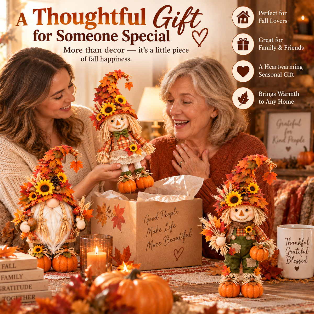 🍁 Ready to Bring Autumn Home? 🌻 3 Charming Characters,  Endless Ways to Celebrate Fall!
