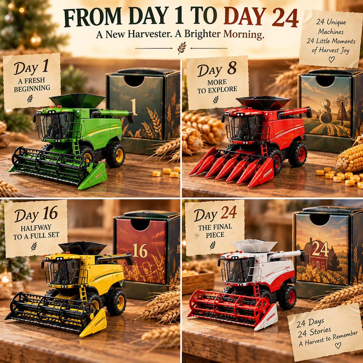 24 Days of Harvesters – Farm Machinery Advent Calendar | 24 Unique Collectible Combines