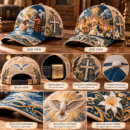 🕊️ Wear Your Faith With Confidence! ✨ 2026 Sacred Story Embroidered Cap – A Beautiful Reminder of God's Love!