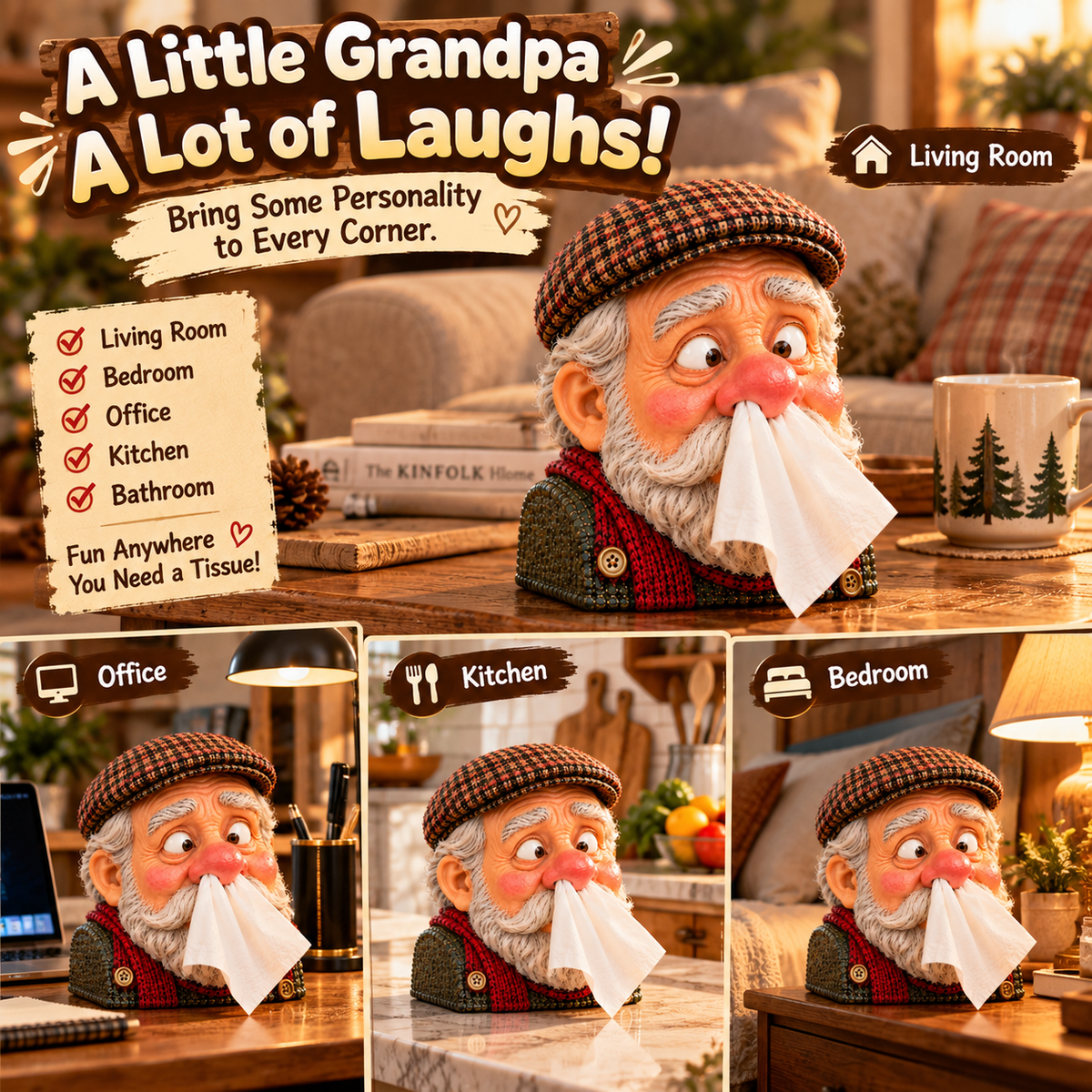 😂 Ready for a Good Laugh?🤧 Meet the Little Grandpa Who Makes Every Tissue Pull Hilarious!