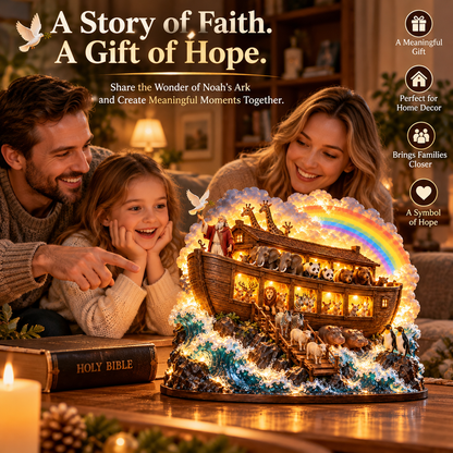 🕊️ Ready to Bring God's Promise Home?! 🌈 2026 Illuminated Noah's Ark – A Glowing Symbol of Faith, Hope & New Beginnings!