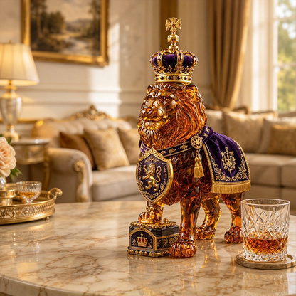 👑 More Than a Decanter, It's a Royal Masterpiece! 🦁 Crowned Lion Whiskey Decanter – A Timeless Collector's Treasure!