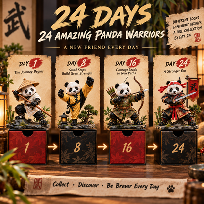Martial Arts Panda Warrior Advent Calendar – 24 Unique Kung Fu Panda Figurines