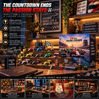 🏎️ 24 Days of Racing Legends Advent Calendar – 24 Unique Race Cars & Motorsport Collectibles