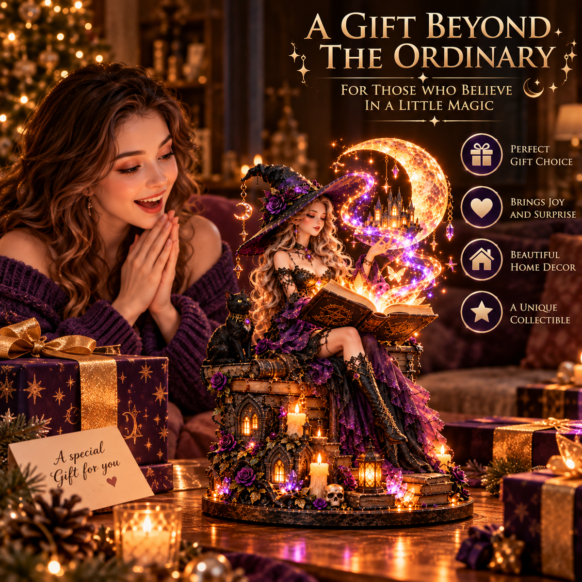 🔮 Ready to Unleash a Little Magic?! 🌙 Moonlit Witch – An Enchanted World of Glowing Wonders!