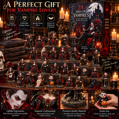 🦇 24 Days of Vampires Advent Calendar – 24 Unique Gothic Vampire Figurines