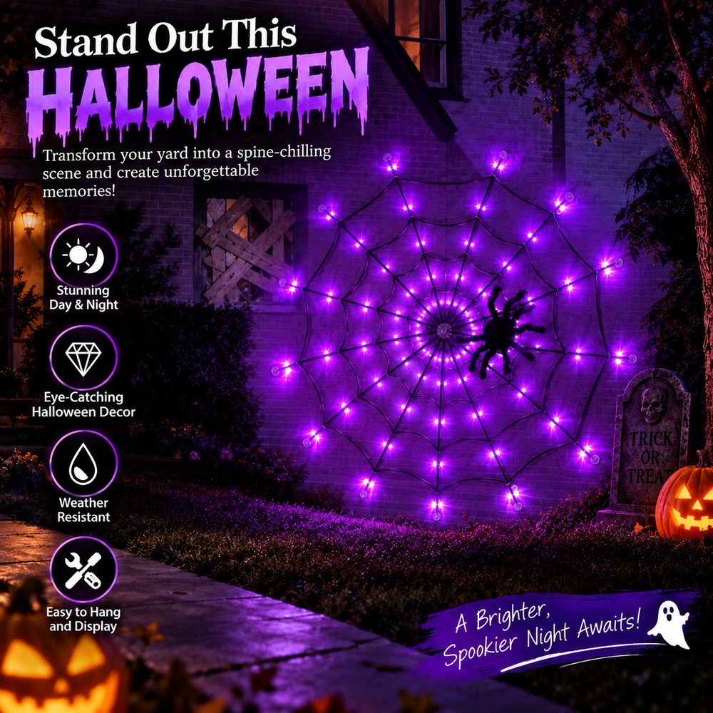 🔥LAST DAY 50% OFF ！！🕷️ Make Your Home the One Everyone Remembers This Halloween! 💜