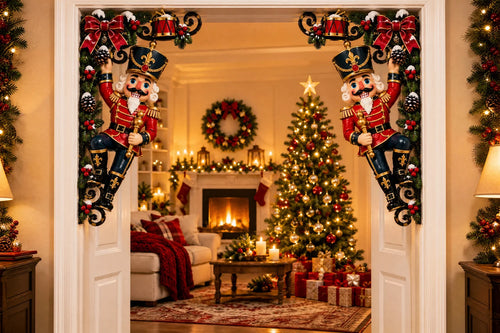 🎄 Who’s Climbing Your Doorway?! 🎁 2026 Christmas Nutcracker Corner Decor – A Little Holiday Magic in Every Corner!