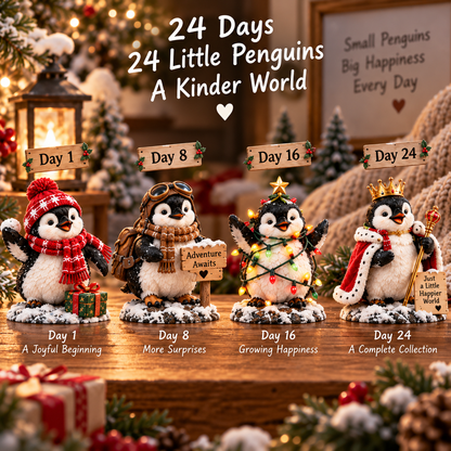 24 Days of Penguins Advent Calendar – 24 Unique Penguin Figurines | Christmas Countdown Gift