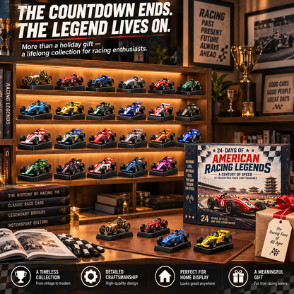 🏎️24 Days of American Racing Legends Advent Calendar – 24 Vintage to Modern Race Car Collectibles