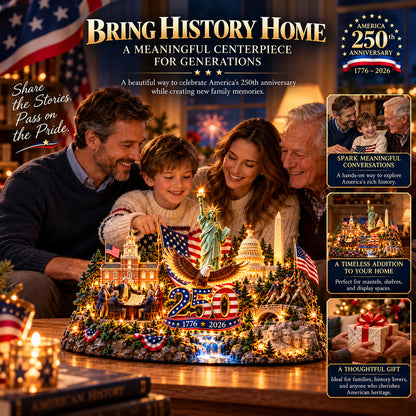 US Celebrate 250 Years of America! ✨ 1776–2026 Illuminated Anniversary Keepsake