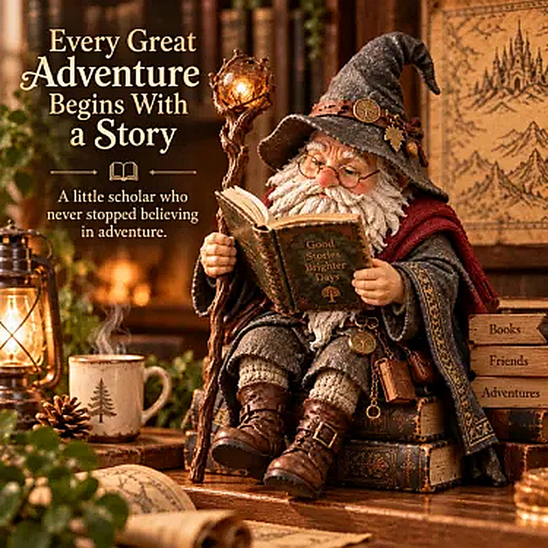 🔥LAST DAY 50% OFF🧙‍♂️The Little Storykeeper - Reading Wizard Light-Up Figurine