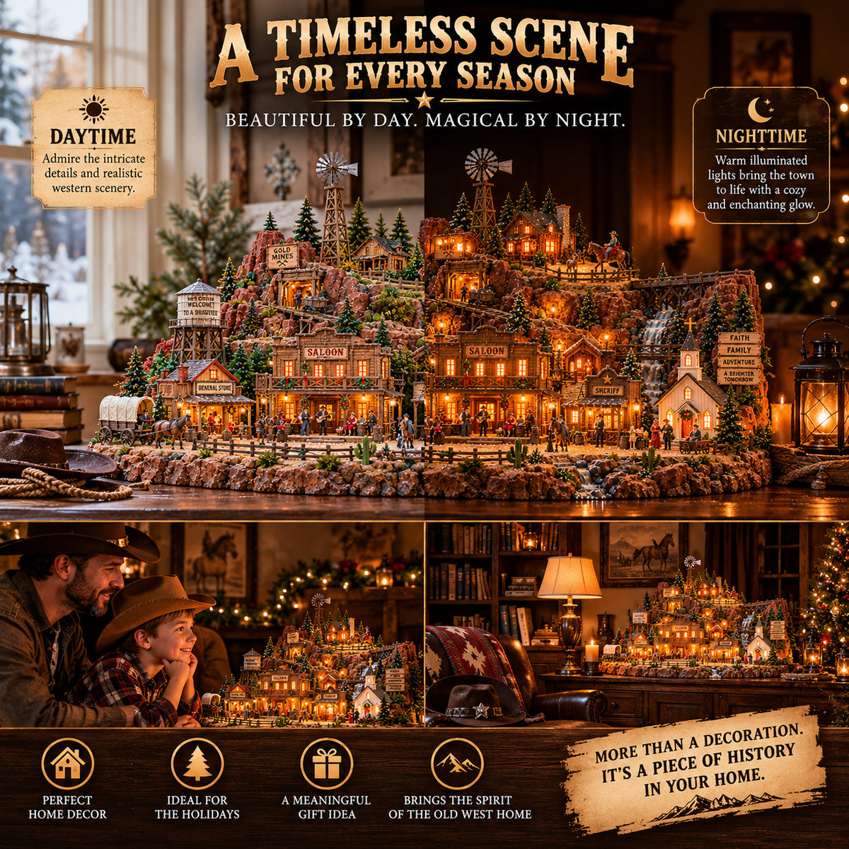 🤠 Ready to Bring the Old West Home?! ⭐ The Old Western Frontier – A Glowing Town Full of Legendary Stories!