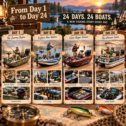 🎣 Hooked on Fishing?! 🚤 2026 Bass Fishing Advent Calendar – 24 Days of Lakeside Adventures & Collectible Surprises!