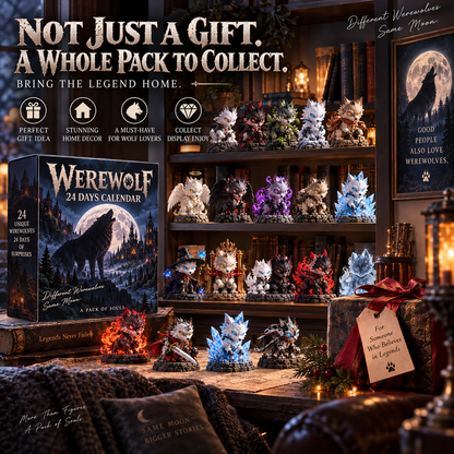 🐺 24 Days of Werewolves Advent Calendar – 24 Unique Fantasy Wolf Collectible Figurines