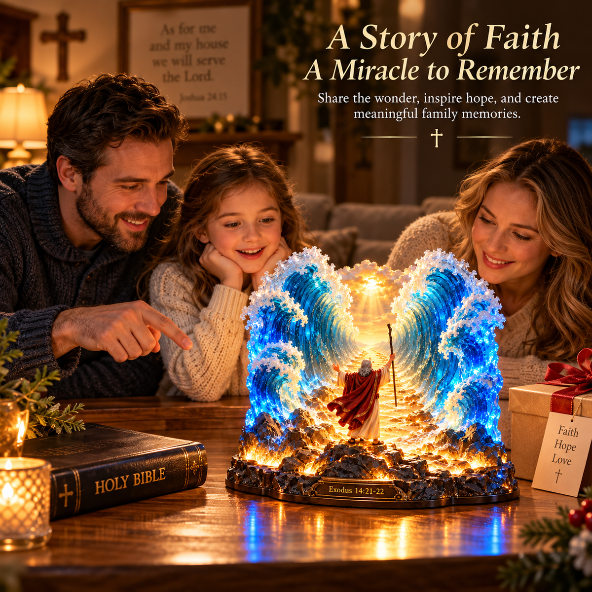 🌊 God Made a Way! ✨ Glowing Moses & the Red Sea – A Timeless Miracle of Faith & Hope!