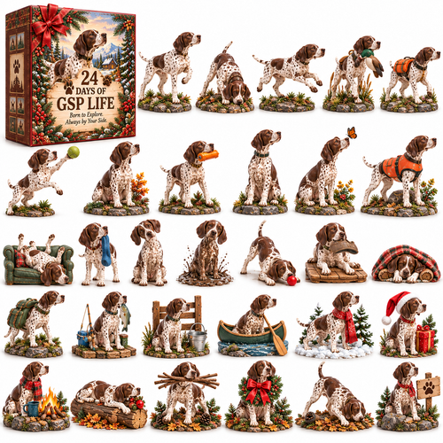 🐾 Born to Hunt. Born to Play. Born to Steal Your Couch! 😂 — 24 Days of GSP Life Advent Calendar 🎄