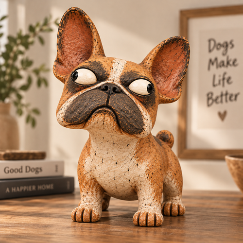 🎁NEW ARRIVAL | LIMITED-TIME 50% OFF🐾 The Frenchie That Judges You – Funny Side-Eye Bulldog Figurine
