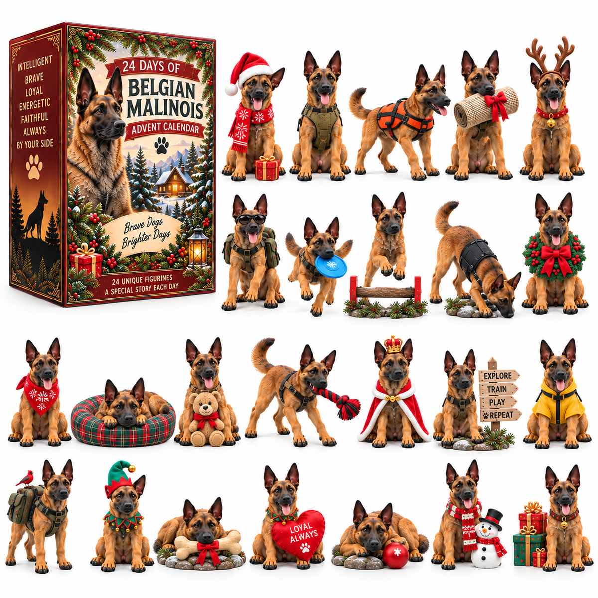 24 Days of Belgian Malinois – Brave Hearts, Loyal Companions | Christmas Advent Calendar