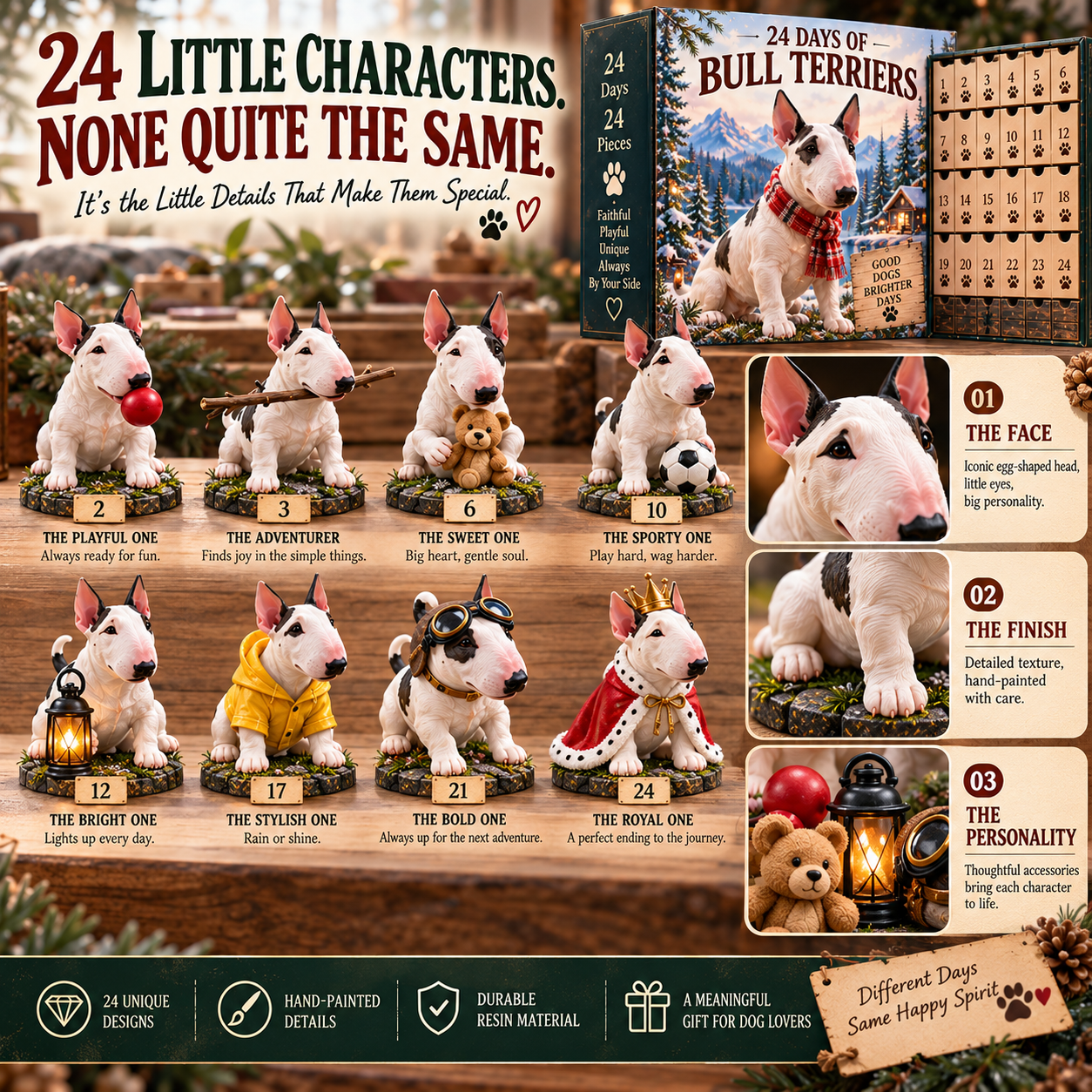Bull Terrier miniature collectible detail