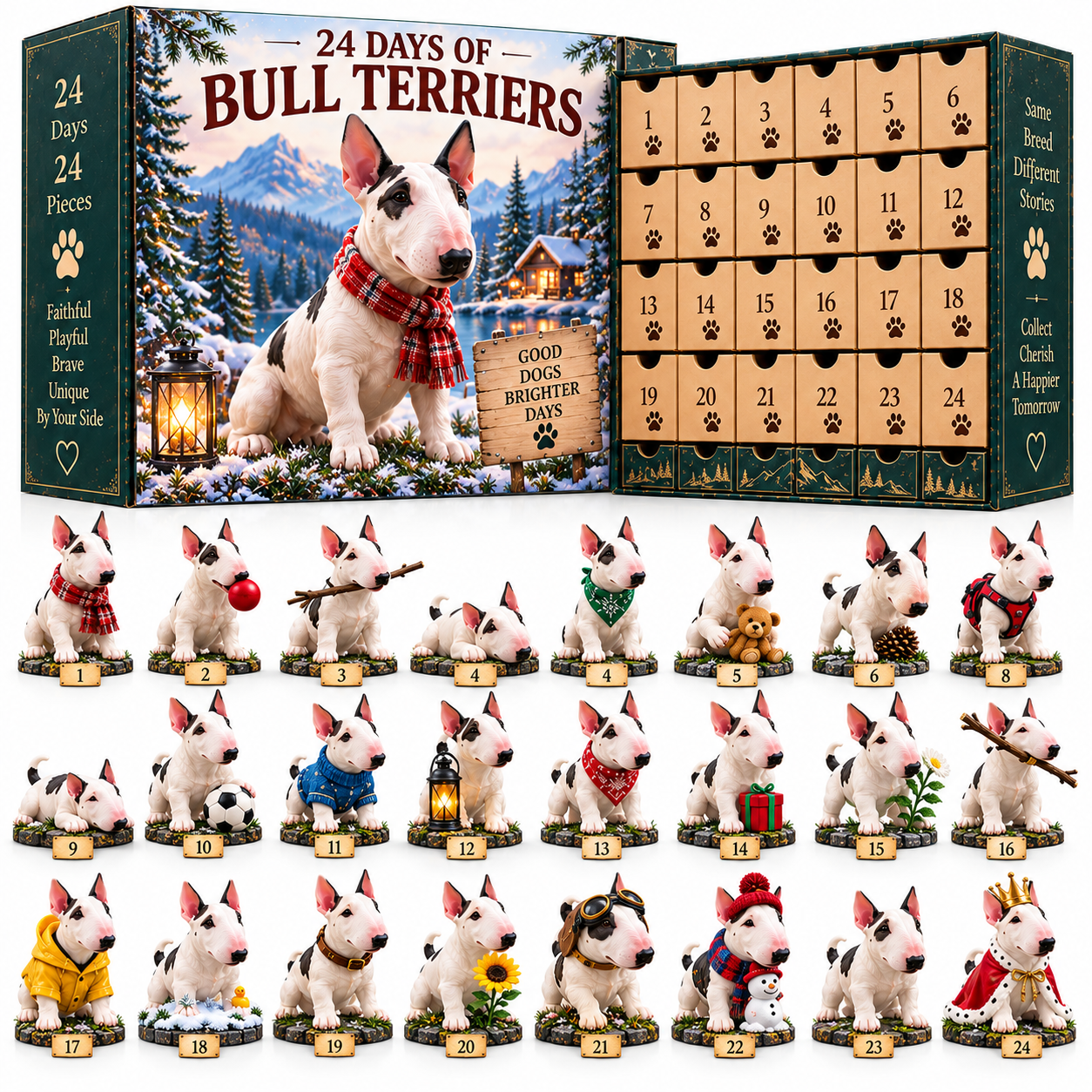 24 Days of Bull Terriers Christmas Advent Calendar