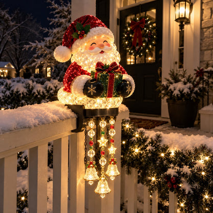🎄✨ Christmas Railing Glow – 4 Festive Characters for Your Holiday Porch