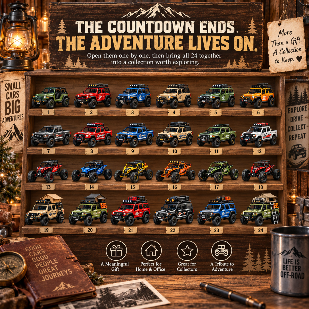 🏔️ 24 Days of American Off-Road Legends – 24 Unique 4×4、Trucks & Adventure Vehicles