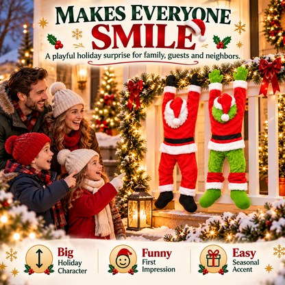 😂 Santa's Hanging Around Again! 🎅 2026 Funny Christmas Porch & Balcony Decor!