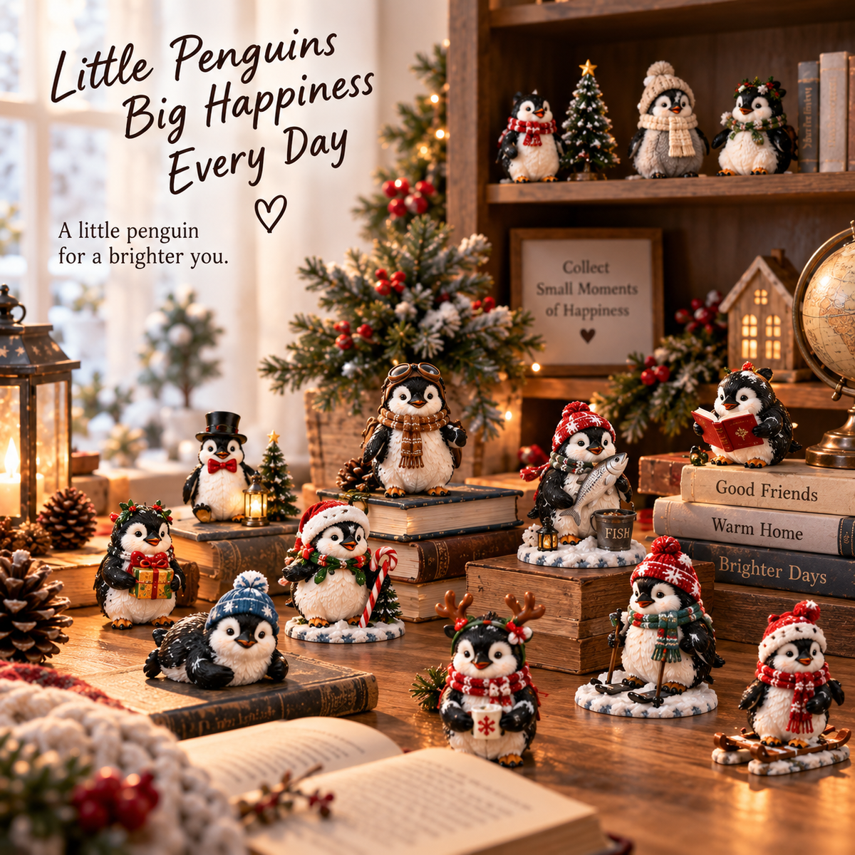 24 Days of Penguins Advent Calendar – 24 Unique Penguin Figurines | Christmas Countdown Gift