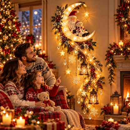 🌙 Ready to Bring Christmas Magic Home?! 🎅 2026 Santa & Snowman Moonlight Wall Decor – A Glowing Christmas Wonderland!