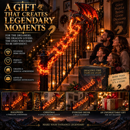 🐉 Ready to Awaken the Dragon?! 🔥 Dragon's Fire Staircase Light – Make Your Entrance Legendary!