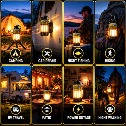 2-in-1 Camping Lantern with Mosquito Repellent, Perfect for Backyard BBQ