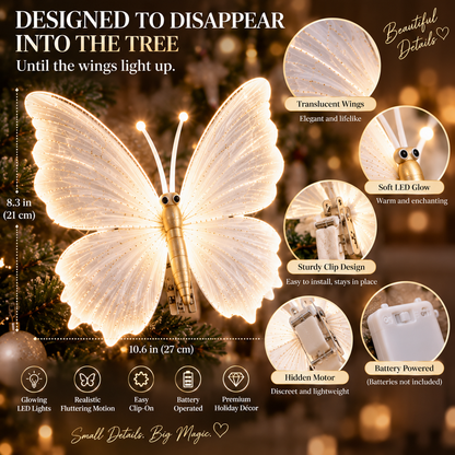 🦋 The Butterfly That Comes Alive™ — Glowing Fluttering Holiday Décor