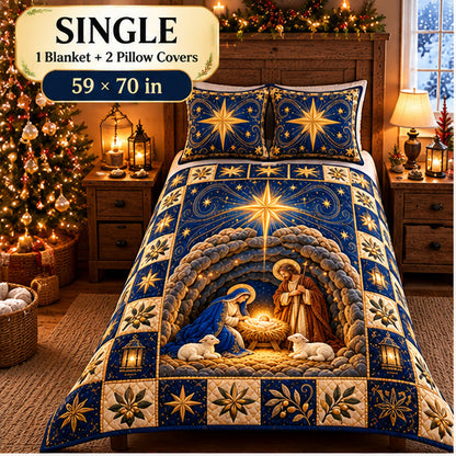 ✨ Bring the Holy Night Home! ⭐ One Holy Night Nativity Bedding Set – Sleep Beneath the Star of Bethlehem!