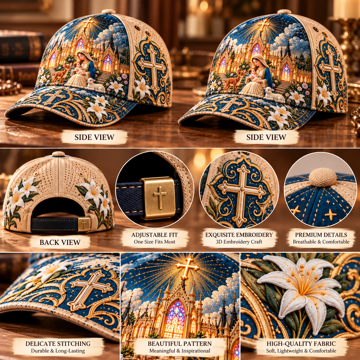 🕊️ Wear Your Faith With Confidence! ✨ 2026 Sacred Story Embroidered Cap – A Beautiful Reminder of God's Love!