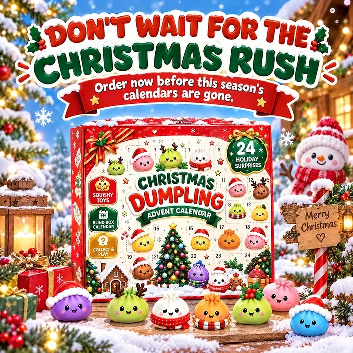 🔥LAST DAY 50% OFF ！！ 🎁 24 Days of Squishy Surprises — One Tiny Joy Every Day!