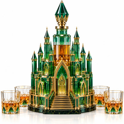 ✨ A City of Emeralds in Every Pour! — Crystal Citadel Light-Up Decanter