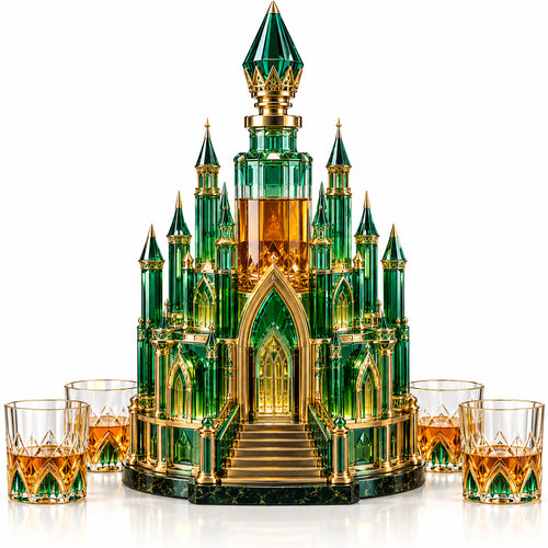 ✨ A City of Emeralds in Every Pour! — Crystal Citadel Light-Up Decanter