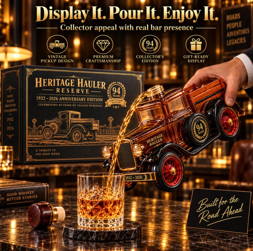 🛻 Old-School Truck, Legendary Pour! 🥃 – 1932 Vintage Pickup Whiskey Decanter | 94th Anniversary Collector's Edition