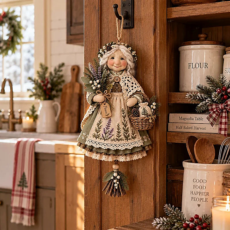 Cozy Forest Grandma Hanging Decor - 4 Rustic Christmas Designs