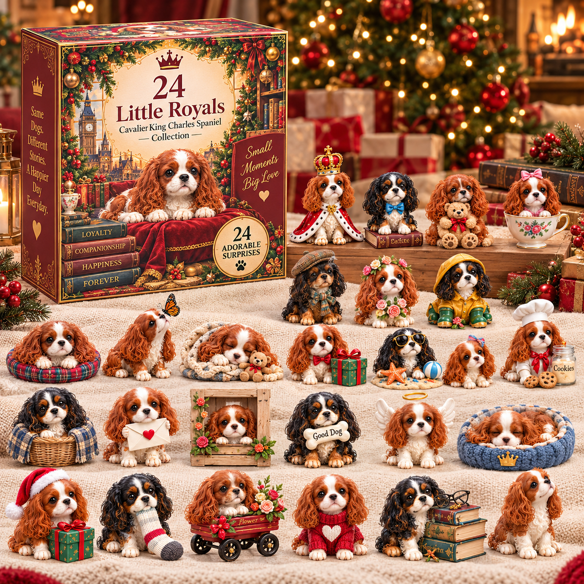 👑 24 Little Royals – Cavalier King Charles Spaniel Surprise Collection | 24 Little Dogs, One Big Love!