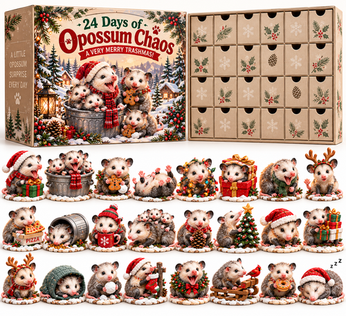 🎄 24 Days of Opossum Chaos – A Very Merry Trashmas! 🐾 | Christmas Advent Calendar for Opossum Lovers