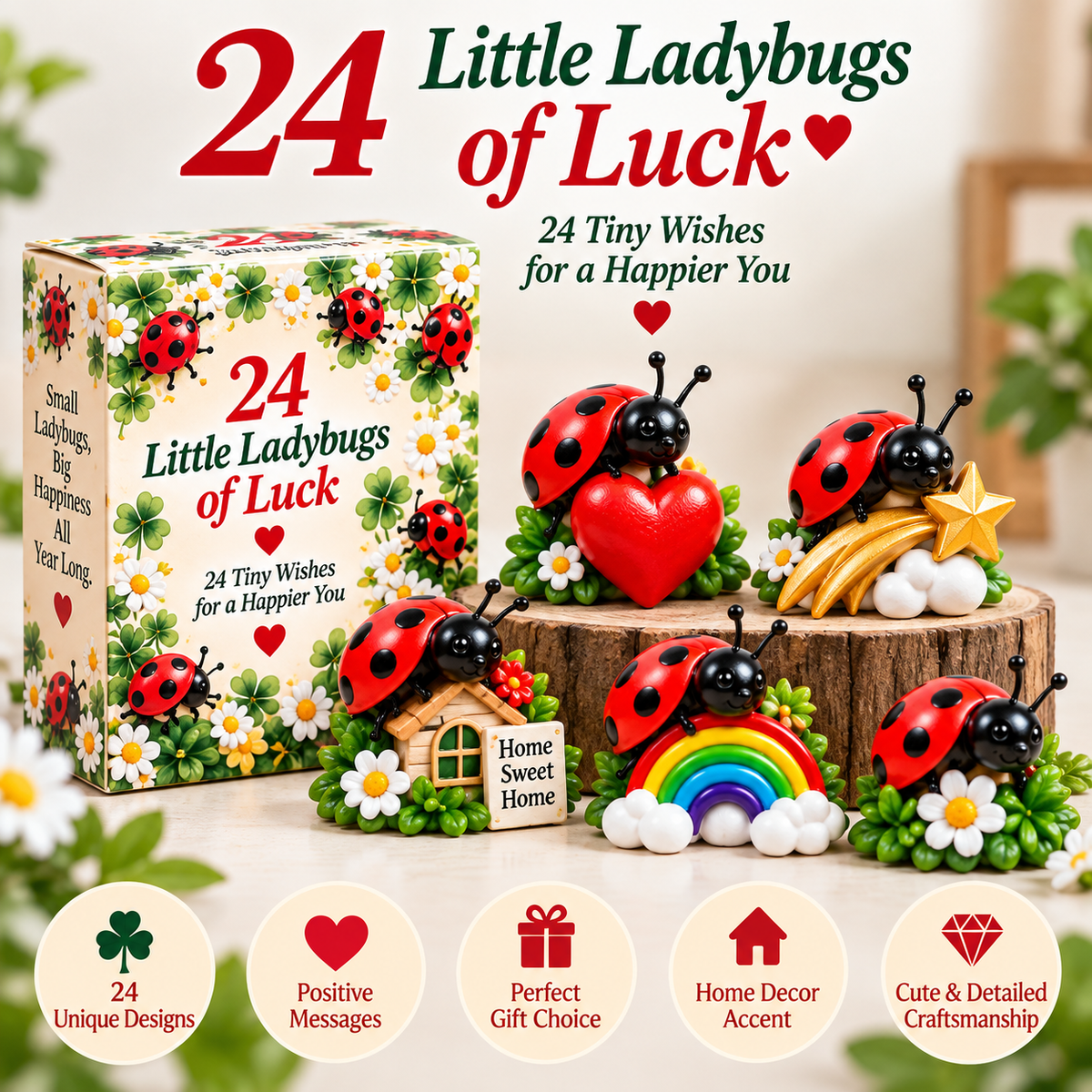 🐞 A Little Luck Every Day — 24 Lucky Ladybugs, 24 Wishes for a Brighter Tomorrow 🍀
