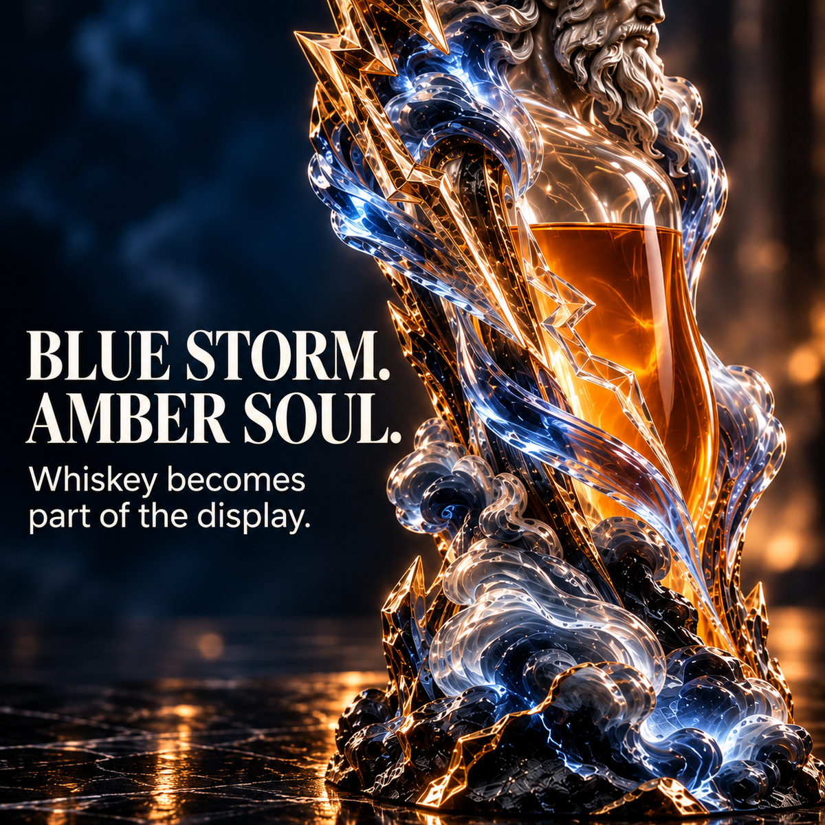 ⚡ Zeus Thundercrown Whiskey Decanter – Sculptural Bar Centerpiece