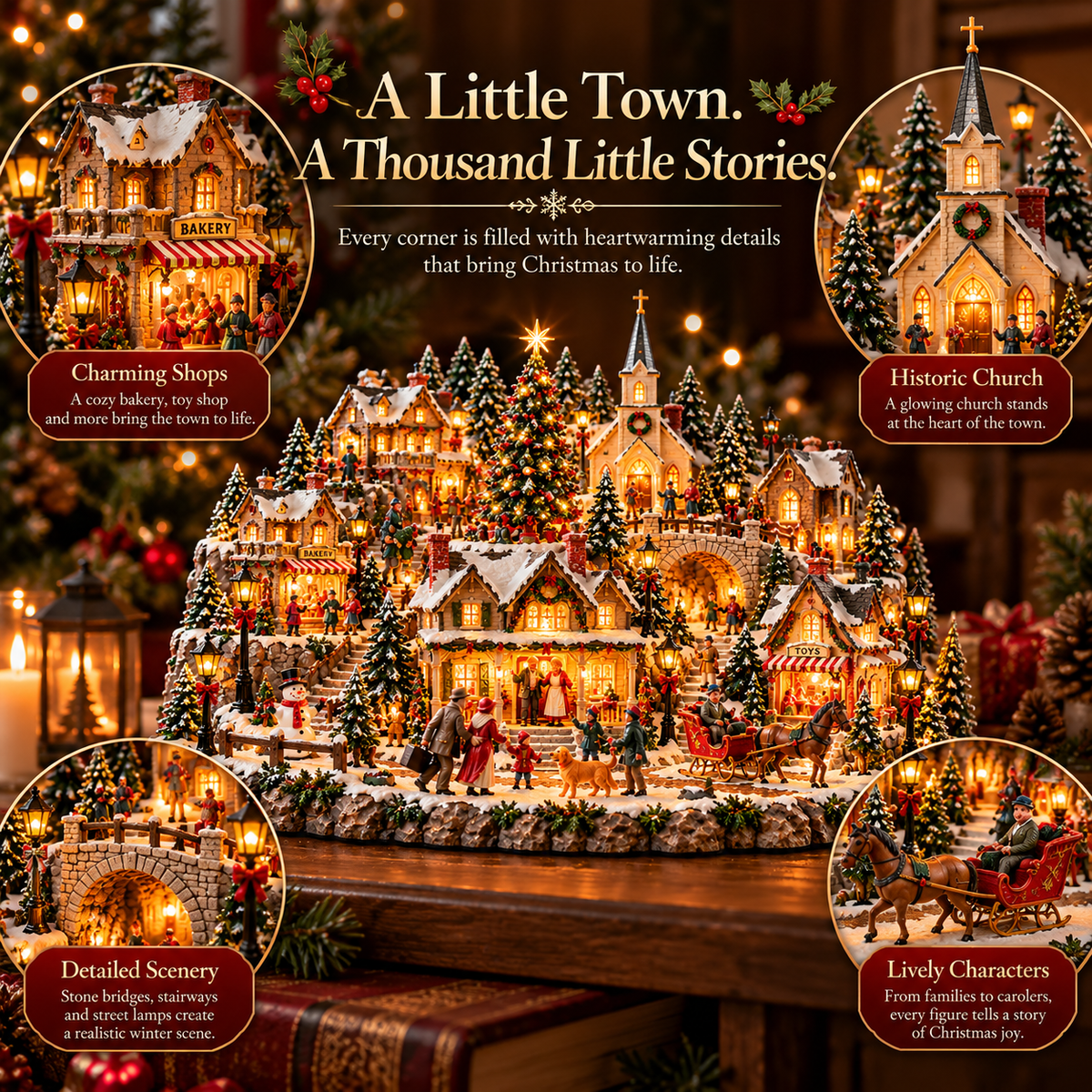 ✨ Christmas Eve Homecoming – A Magical Lighted Christmas Village
