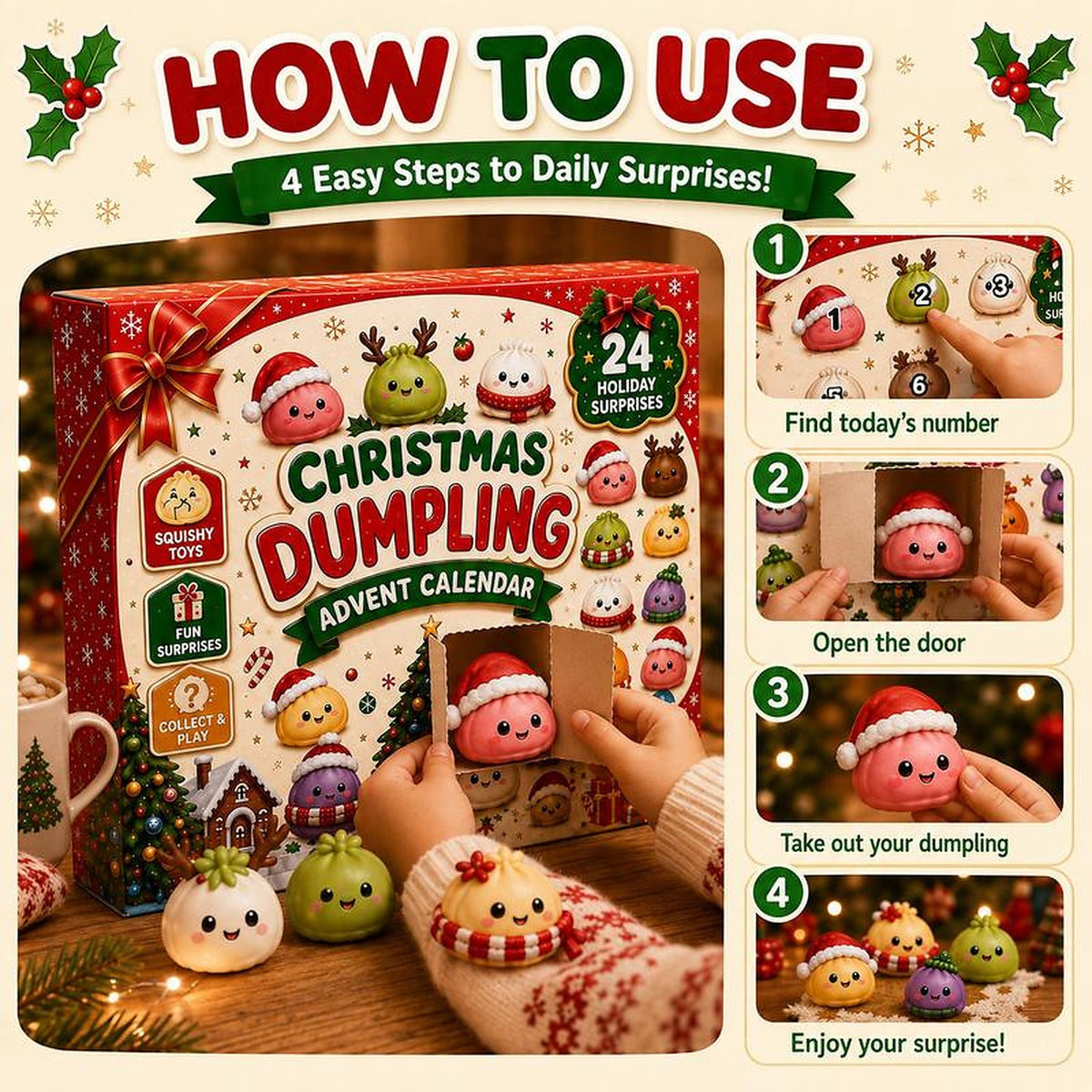 🔥LAST DAY 50% OFF ！！ 🎁 24 Days of Squishy Surprises — One Tiny Joy Every Day!