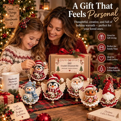 🎄 5 Christmas Angels™ — Cozy Crochet-Style Tree Ornaments